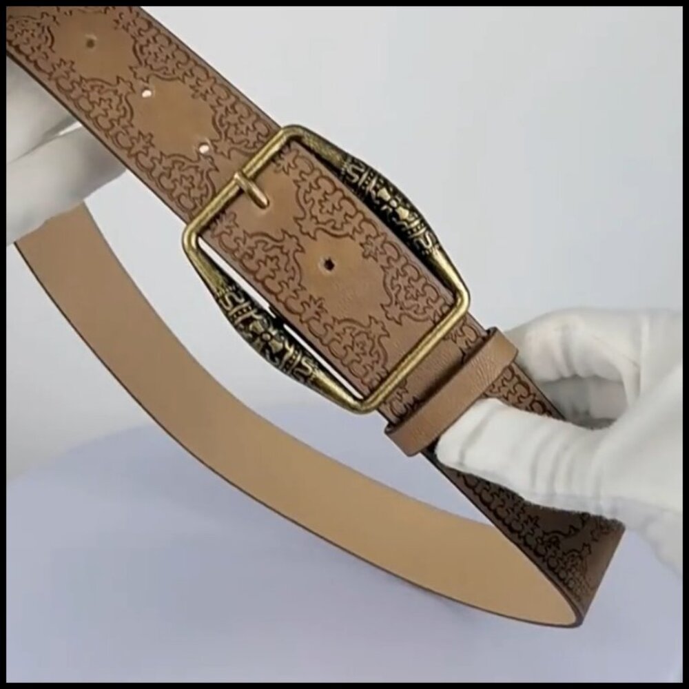 Vintage Western Cowgirl Belt Elegant Carving Design Polyester Waist Belt - Picture 7 of 7